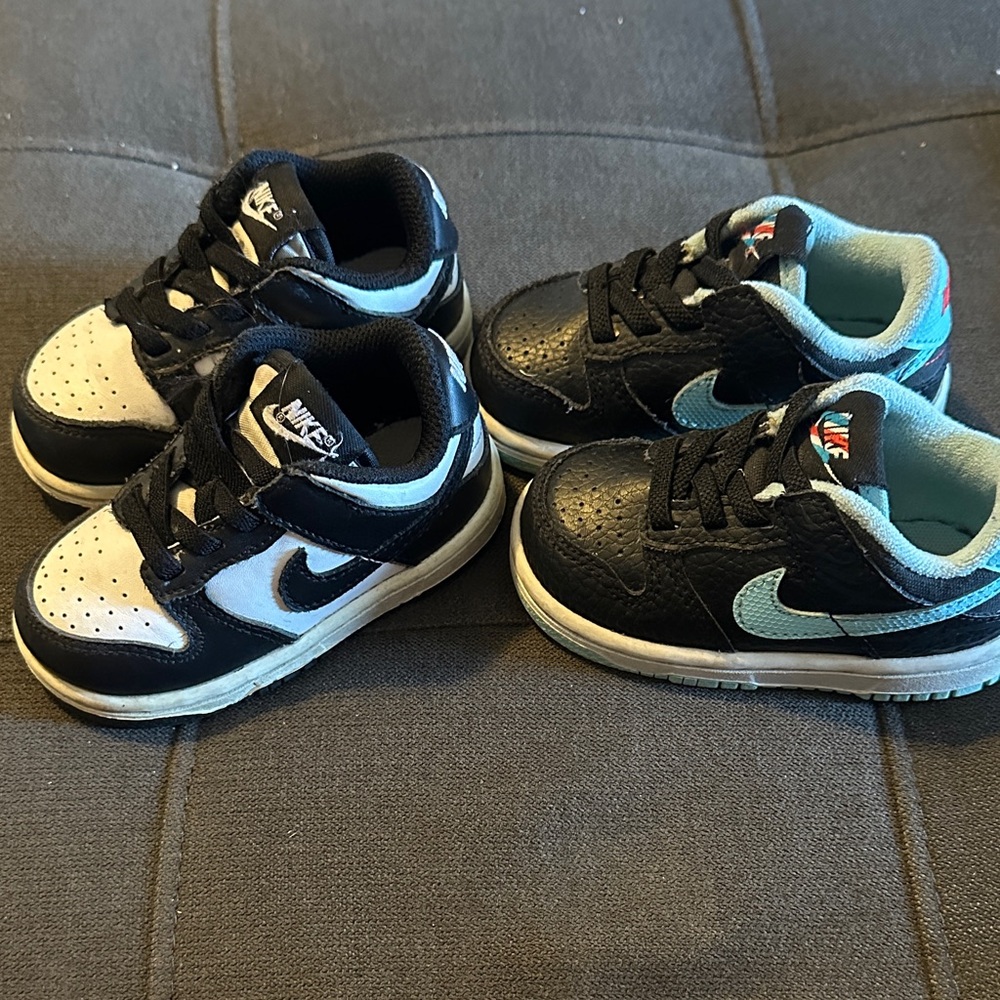 Nike Kids Black and Teal Sneakers